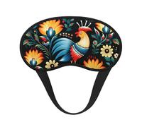 Polish Folk Art Pattern Sleep Mask for Side Sleeper, Blackout Sleep Eye Mask Comfortable Blindfold Eyeshade Soft Breathable Sleeping Mask with Elastic Strap Silk Eye Covers for Travel
