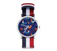 Polish Folk Roosters Wrist Watches for Men Women Casual Braided Strap Easy Reader for Work Workout