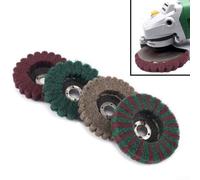 Polish Like a Pro Nylon Fiber Flap Disc 4 Inch Size for Metalworking; Efficient Performance in a Variety of Applications 100mm (D)