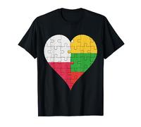 Polish Lithuanian Flag Heart T-Shirt