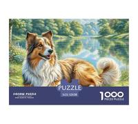 Polish Lowland Sheepdog 1000 Pieces Jigsaw Puzzles Engaging Home Decoration Jigsaw Puzzles Home Decoration for Gifts 52x38cm/1000pcs