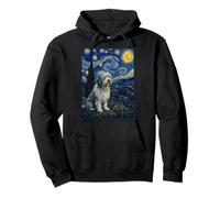 Polish Lowland Sheepdog Dog Van Gogh Starry Night Pullover Hoodie