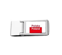 Polish National Flag Country English Slim Money Clip Stainless Holder Pocket Wallet