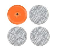 Polish Pad Kit - Multi-Purpose Marble and Granite Buffing Pads, Sturdy Construction, Compact Lightweight Design, Quick Polishing | Countertop Tool with Quart Stone Buffing Function for Finish Surfaces