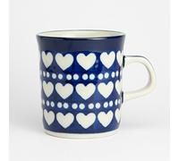 Polish Pottery 130ml Mini Mug - Heart to Heart