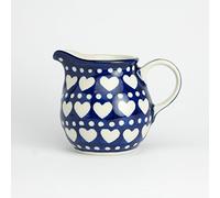 Polish Pottery 165ml Creamer Milk Jug - Heart to Heart