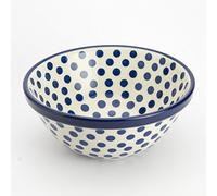 Polish Pottery 17cm Dessert Bowl - Small Blue Dot