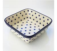 Polish Pottery 20cm Square Lasagne Oven Serving Dish - Morning Star