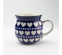 Polish Pottery 210ml Lady Mug - Heart to Heart