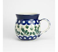 Polish Pottery 210ml Lady Mug - Love Leaf