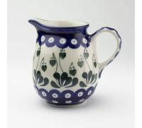Polish Pottery 350ml Large Creamer Milk Jug Pitcher - Love Leaf