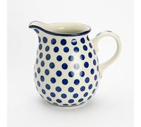 Polish Pottery 450ml Jug - Small Blue Dot