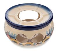 Polish Pottery Artistic Ceramics "Dalia" Bolesławiec Ceramic Teapot Warmer Heater For Pots Big Pomir | E411