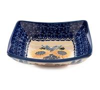 Polish Pottery Artistic Ceramics Dalia Boleslawiec Ceramic Bowl Square Dobrawa (Small) | E411
