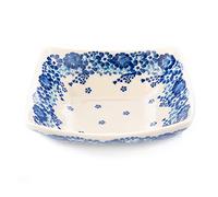 Polish Pottery Artistic Ceramics "Dalia" Boleslawiec Ceramic Bowl Square Dobrawa (Small) | U212