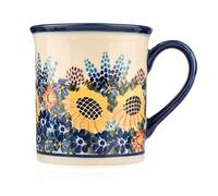 Polish Pottery Artistic Ceramics Dalia Boleslawiec Simple Ceramic Mug Mirogniew 250ml | E411