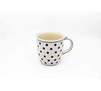 Polish Pottery Boleslawiec Mug, Curvy, 0.35L in DOTTY pattern