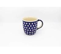Polish Pottery Boleslawiec Mug, Curvy, 0.35L in TADPOLE pattern