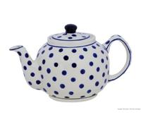 Polish Pottery Boleslawiec Teapot, 1L in DOTTY pattern