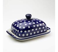 Polish Pottery Butter Dish - Blue Eyes