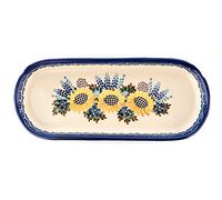 Polish Pottery "Dalia" Artistic Ceramics Boleslawiec Small Izbor Ceramic Platter 22 cm | E411