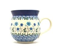 Polish Pottery Mug - 11 oz. Bubble - Georgia Blue