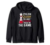 Polish Queen The Most Powerful Piece In The Game Zip Hoodie