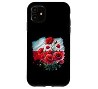 Polish Red Poppies Polska Patriotic Floral Art Case for iPhone 11