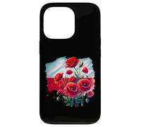 Polish Red Poppies Polska Patriotic Floral Art Case for iPhone 13 Pro
