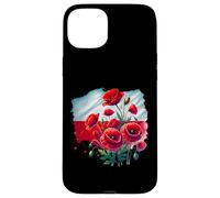 Polish Red Poppies Polska Patriotic Floral Art Case for iPhone 15 Plus