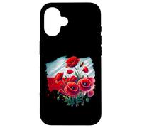 Polish Red Poppies Polska Patriotic Floral Art Case for iPhone 16