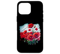Polish Red Poppies Polska Patriotic Floral Art Case for iPhone 16 Pro Max