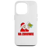 Polish Santa Na Zdrowie Cheers Funny Holiday Case for iPhone 13 Pro
