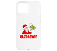 Polish Santa Na Zdrowie Cheers Funny Holiday Case for iPhone 15