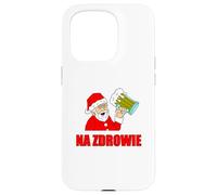 Polish Santa Na Zdrowie Cheers Funny Holiday Case for iPhone 15 Pro