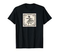 Polish Traditional Folk Art Dancing Woman Eastern Folklore T-Shirt