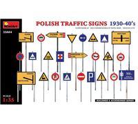 Polish Traffic Signs 1930-40 Diorama 1:35 Plastic Model Kit Miniart