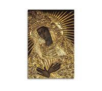 Polish Virgin Mary Black Madonna Vilnius Religious Christian Catholic Poster Wall Art Print Retro Aesthetic Room Decor Painting Canvas Home And Office Decorations 08x12inch(20x30cm) Unframe-style