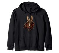 Polish Winged Hussar Battle Horse Zip Hoodie