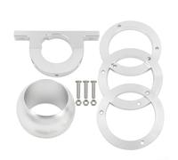 Polished Aluminum Floor Mount Steering Column with 2 Inch Swivel Base for I didit Flaming River and Other Aftermarket Steering System Integrations