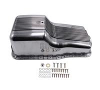 Polished Aluminum Retro Finned Style Front Sump Engine Oil Pan 8446 Fits for 1962-82 SBF Ford 260 289 302 Engines