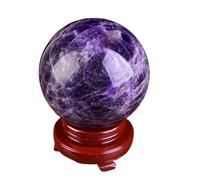Polished Blue Apatite Crystal Ball - Quartz Sphere for Meditation Energy Cleansing Decor(Dream Amethyst,90-100mm)