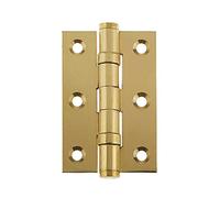 Polished Brass 75mm x 50mm Ball Bearing Hinges Pair J9052 (2)