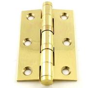 Polished Brass 75mm x 50mm Ball Bearing Hinges Pair J9052