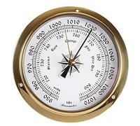 Polished Brass Barometer Wall Decor, Elegant Home Accent for Living Room or Office, Traditional Design, Functional Decor Piece for Accurate Weather Measurement