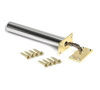 Polished Brass Concealed Door Closer for Internal Doors - Soft Close Auto Close, Hidden Chain Mechanism, Non-Handed, (Not for Fire Doors)