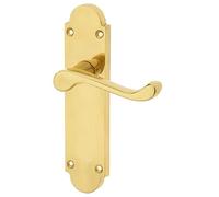 Polished Brass Epsom Door Handles 169 x 40mm - from Iron,MONGERY Hardware Online (Lever Latch Set)