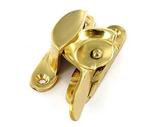 Polished Brass Fitch Fastener Type Sash Window Fastener