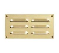 Polished Brass LOUVRE Grille Vent Ventilation Cover 165mm x 89mm