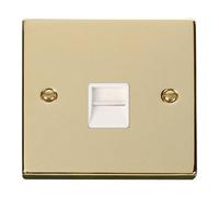 Polished Brass Master Telephone Single Socket SE Home Gold One Size